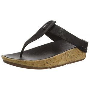 Image de FitFlop Ibiza Cork, Sandales Femme - Noir (Black 001), 42 EU