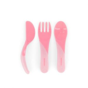 Image de Twistshake Set de 3 couverts d’apprentissage 6+ mois – Rose Pastel