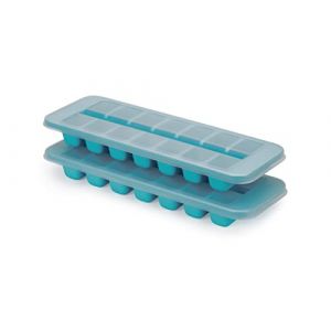 Joseph joseph Flow Lot de 2 bacs à glaçons avec couvercle, empilables, grande capacité de 14 cubes