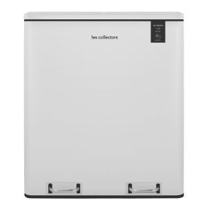 Les Collectors Poubelle de tri à pédale 2 x 30L, white edition - N°918 L