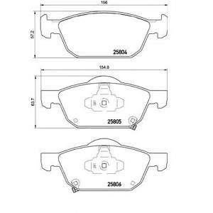 Brembo Jeu de 4 plaquettes de frein avant HONDA CIVIC (065P 28 076)
