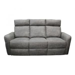 Canap&eacute; 3 places &eacute;lectrique relax gris anthracite Lito