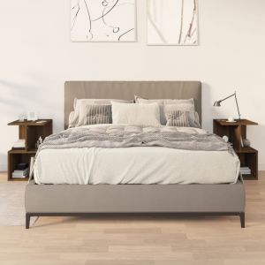 VidaXL Tables de chevet 2pcs Ch&ecirc;ne marron 35x35x55cm Bois d'ing&eacute;nierie