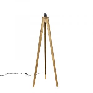 Qazqa Lampadaire rural tripode bois vintage - Tripod Classic