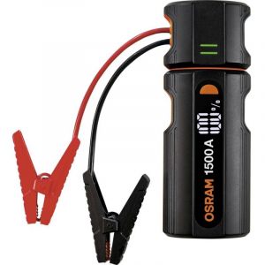Osram BATTERYjumpstart 1500, Banque d'alimentation de démarrage, démarreur au Lithium, pour véhicules 12 V avec Moteurs Essence jusqu'à 6,0 L et Moteurs Diesel 3,0 L, black