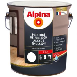 Image de Alpina Peinture Alkyde émulsion 25L Brillant | Aspect: Brillant - Couleur: Rouge cerise