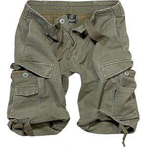 Image de Brandit Basic Vintage Homme Cargo Short - Vert, XL