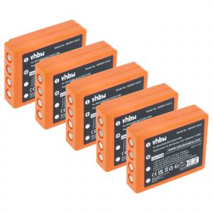 Vhbw 5x Batterie remplacement pour HBC FBFUB09N, BA223031, BA223001, BA223000, BA223030 pour op&eacute;rateur t&eacute;l&eacute;commande industrielle (2000mAh, 3,6V, NiMH