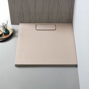 Image de Kiamami Valentina RECEVEUR DE DOUCHE EN RÉSINE FINE BEIGE MAT 80X80 - MART