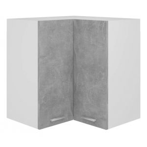 Image de VidaXL Armoire d'angle suspendue Gris béton 57x57x60 cm Aggloméré