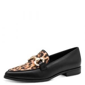 Marco Tozzi Femme Slipper 2-24216-45 Mocassin, Noir/léopard, 37 EU