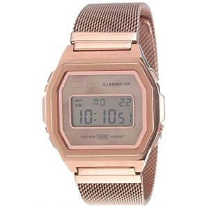 Casio Womens Digital Quartz Montre avec Bracelet en Acier Inoxydable A1000MPG-9EF