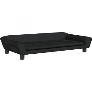 VidaXL Lit Pour Chien Noir 100x50x21 Cm Velours