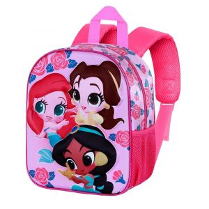 Disney Princesses Flowers-Sac à dos 3D Elite, Rose, 25 x 30 cm, Capacité 7 L