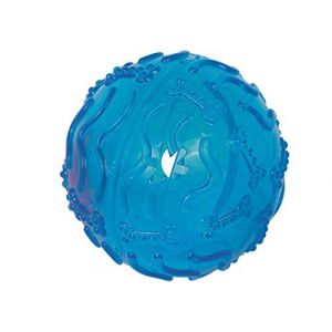 Nobby Casse-croûte Balle en Caoutchouc Thermo Plastique pour Chien Bleu 10 cm