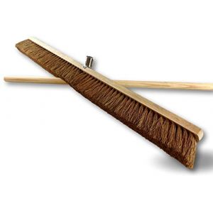 Image de Kibros Balai d'atelier Type cantonnier | Lot de 6 | Piste Extérieur | Longueur 100 cm | Garnissage Brosse Fibre Coco Naturel | Semelle Bois | Douille métal boulonnée Ø 28 mm | avec Manche | 2090Mx6