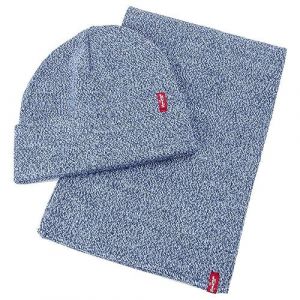 Levi's Set cadeau ?charpe et chapeau bleu