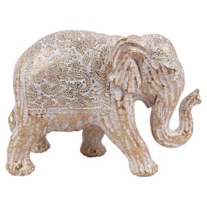 Signes Grimalt Statue By SIGRIS Figure d'éléphant Ethnique 024543 Blanc