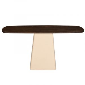 Dylon-console en bois massif et m&eacute;tal ivoire