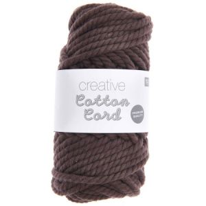 Rico Design Bobine coton câblé - Creative Cotton Cord - Chocolat - 6 mm - 25 m