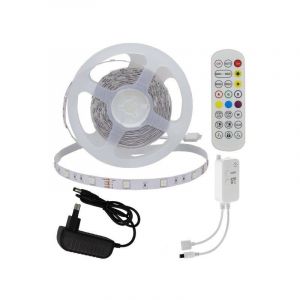 Optonica Ruban LED 12W DC12V 30 SMD/m longueur 5m - RGB Multicolore