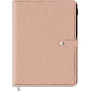 Oberthur Agenda Lady Kent - 1 semaine sur 2/P - format 22x28cm - couvertures simili cuir Nude