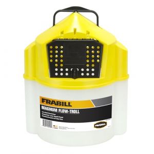 Plano Frabill Magnum Seau pour Homme 10 QT Flow-Troll Blanc/Jaune Quart