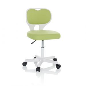 hjh OFFICE Chaise de Bureau pour Enfants KIDDY Top W Chaise de Bureau pour Enfants Tissu Chaise pivotante, &eacute;volutive, Vert, 736427