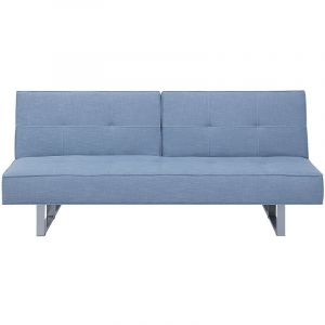 Beliani Canapé clic-clac en tissu bleu DUBLIN