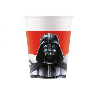 Procos Verres en papier FSC Star Wars Galaxy (200 ml), 8 pièces, multicolore, 93880