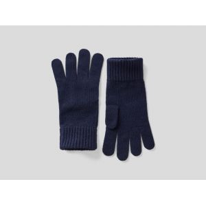Benetton Gants En Pur Laine Vierge, Homme