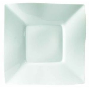 Image de Deshoulières Assiette carrée blanche 26x26cm Kaolin