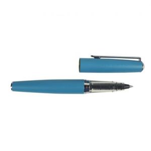 Herbin 21613T - Stylo roller métal, rechargeable, coloris bleu