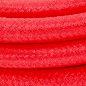 Chacon C&acirc;ble textile 2m + interrupteur - Rouge