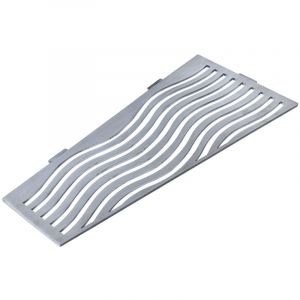 Etagère de douche en acier inox 26,8 x 7/12,2 x 26,2cm x 2 mm - Rectangulaire design Aqua - fixation sans perçage