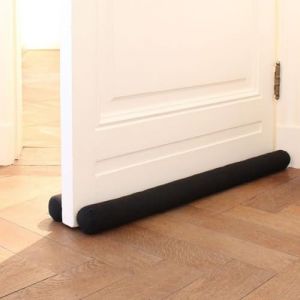 Image de Rori Boudin de porte double 80 cm pour portes - protection Joint sol noir Butée traction contre le bruit et Draft Stopper rond Différentes tailles,