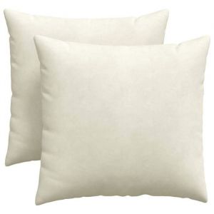 VidaXL Coussins De Canap&eacute; 2 Pcs Cr&egrave;me 45 X 45 Cm