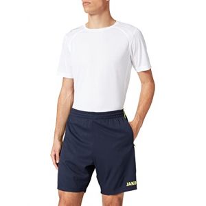 Jako Short d'Entraînement pour Homme, Taille 4XL, Marine/Jaune Fluo