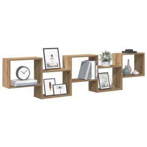 VidaXL Étagère Cube Murale 5 Compartiments Chêne Artisanal