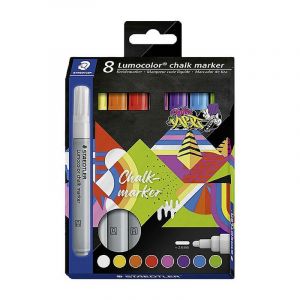 Staedtler Lumocolor Marqueur à la craie chalk marker, étui
