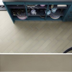 Image de Stromboli Evergreen - Carrelage Uni Pour Pose Chevron Ou Bâton Rompu En 9,2x36,8 Cm Vert De Gris Kaki Mate