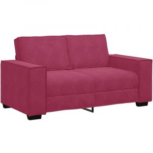 VidaXL Canapé À 2 Places Rouge Bordeaux 120 Cm Velours