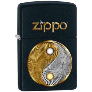 Zippo Yin Yang en couleurs or et argent
