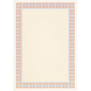 DECAdry DSD1053 - Etui de 70 feuilles de papier bordure orange/bleu, A4, 115 g/m²