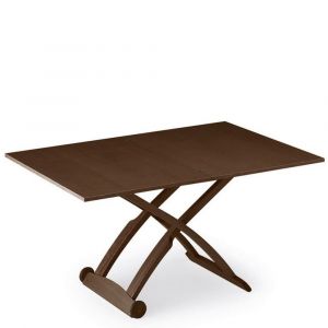 Inside75 Table basse relevable extensible italienne MASCOTTE wengé 105 x 70/140 cm