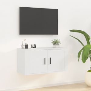 Image de VidaXL Meuble TV mural Blanc 80x34,5x40 cm