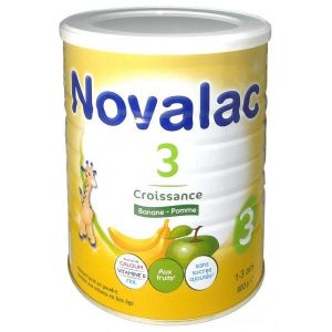 Image de Novalac Croissance Banane Pomme 3ème âge 800 g - de 1 à 3 ans