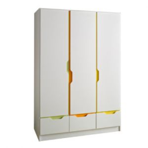 Image de Geuther Armoire 3 portes FRESH blanc/multi