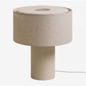 Lampe de table en lin Pianela SKLUM Beige Lin 35 cm