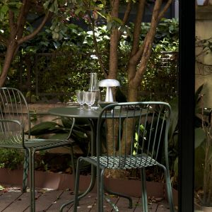 &tradition Chaise de jardin en acier vert bronze Thorvald SC94